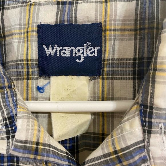 Wrangler Western Plaid Short Sleeve Pearl Snap - Picture 5 of 5